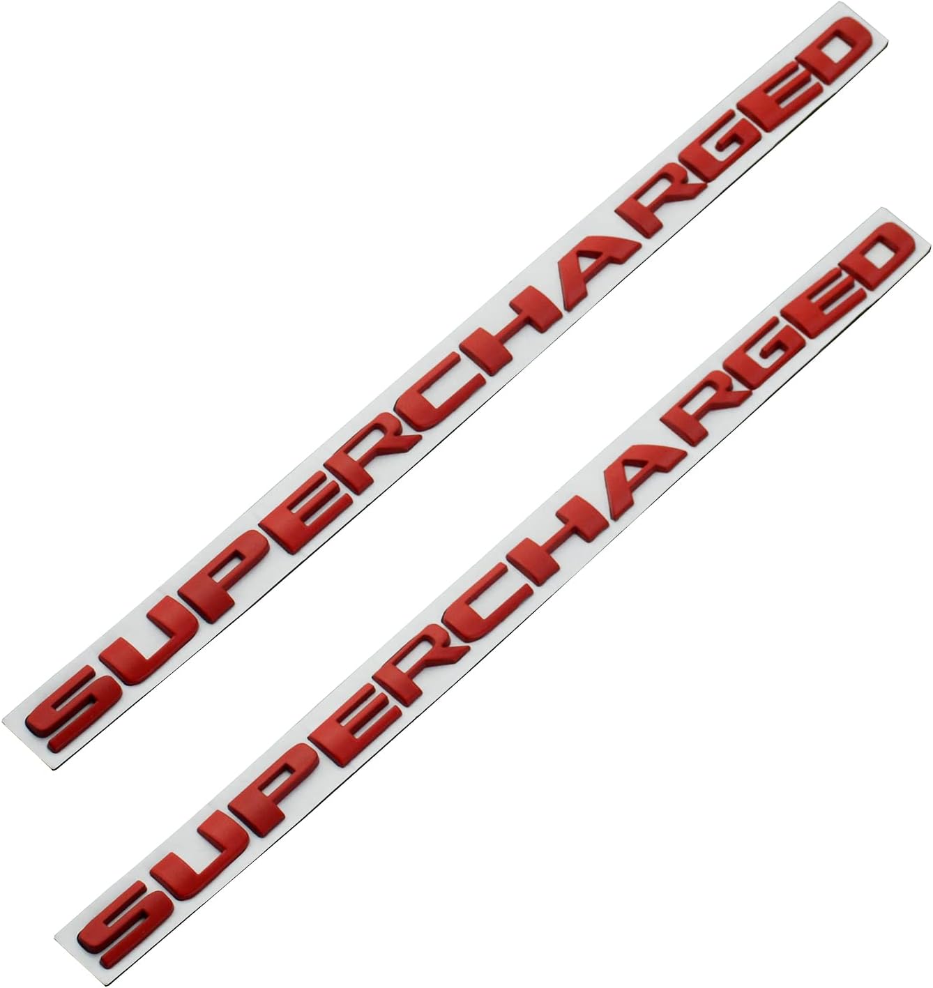 2X Supercharged Letter Emblem Metal Badges Nameplate Logo (Red)