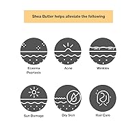 Vista 7 de Manteca de karité blanca 100% pura, 1 onza sin refinar y cruda hidratante natural para piel, cabello y labios, manteca de karité africana rica