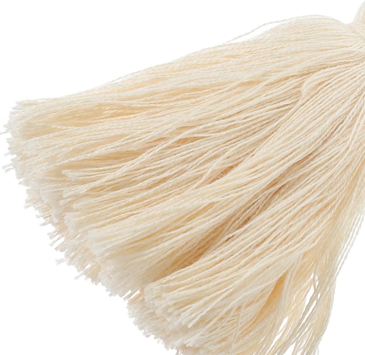 15pcs Handmade Cotton Tassels with Loops for DIY Clothing Keychain Crafts, Soft Mini Hanging Tassels for Sewing, Bookmark, and Home Decoration