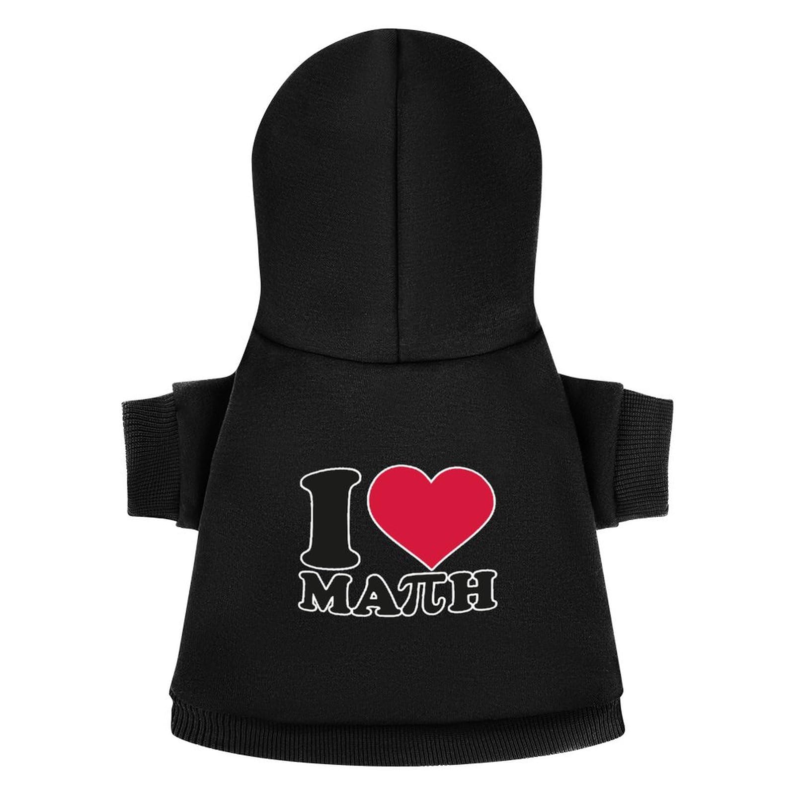 I Love Math Dog Costume Winter Dog Hoodie Cute Cats Puppies Sweatshirt Cozy  Pet Clothes XL : Amazon.ie: Sports & Outdoors