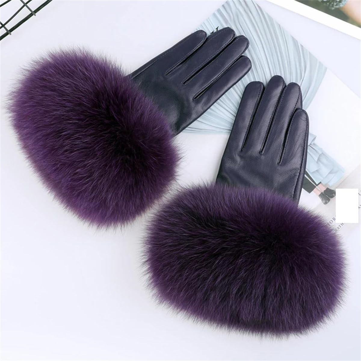Guantes De Muñeca De Cuero Genuino Para Mujer Guantes De Moda Cálidos De Invierno