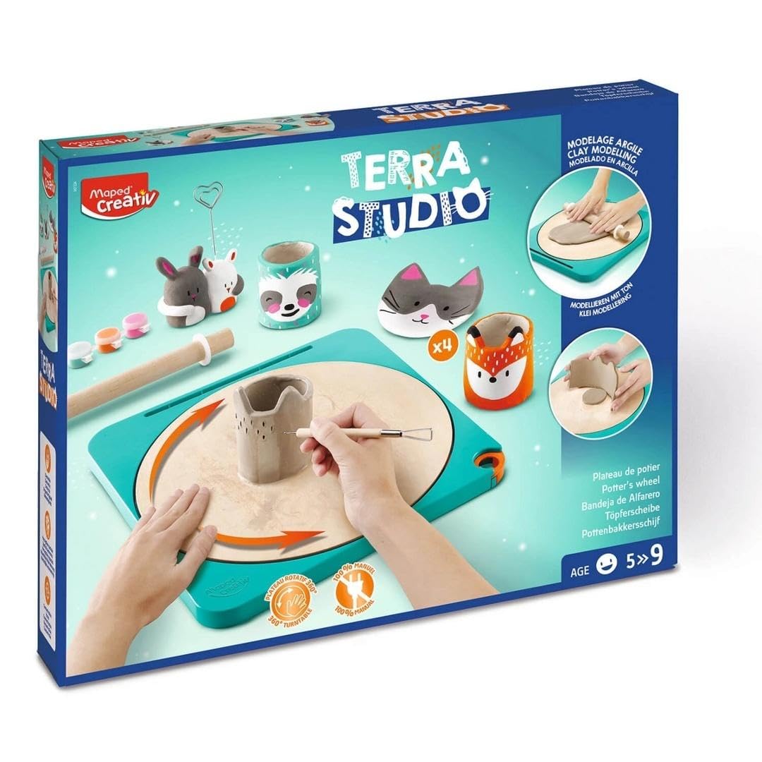 Maped Creativ - Kit Terra Studio - Plateau de Potier, Création - Dès 5 ans