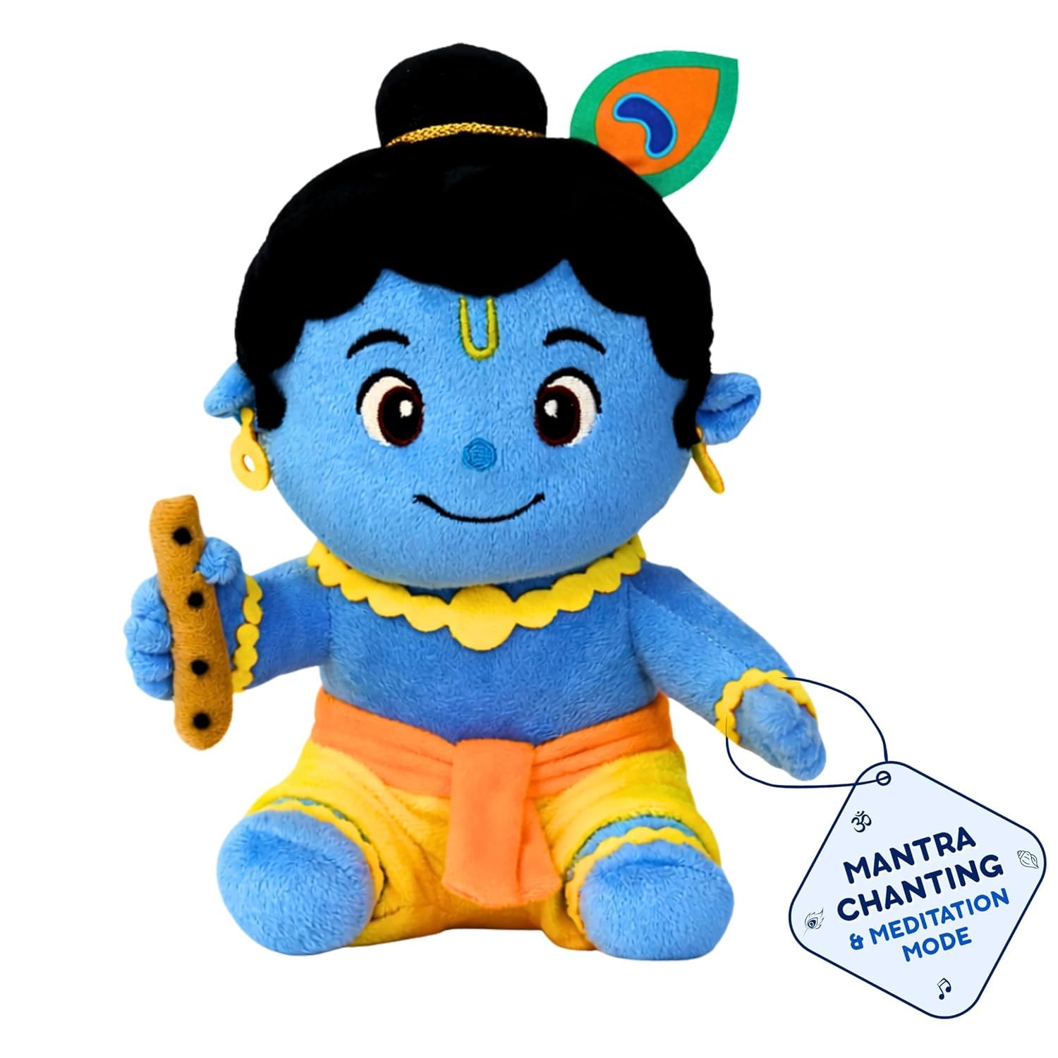 Clapstore Mantra Chanting Krishna with Meditation Mode Interactive Musical Soft Stuffed Plush Toy | Non-Toxic, Safe | Best Birthday Gift for Newborn Kids (Boys, Girls)-image-40