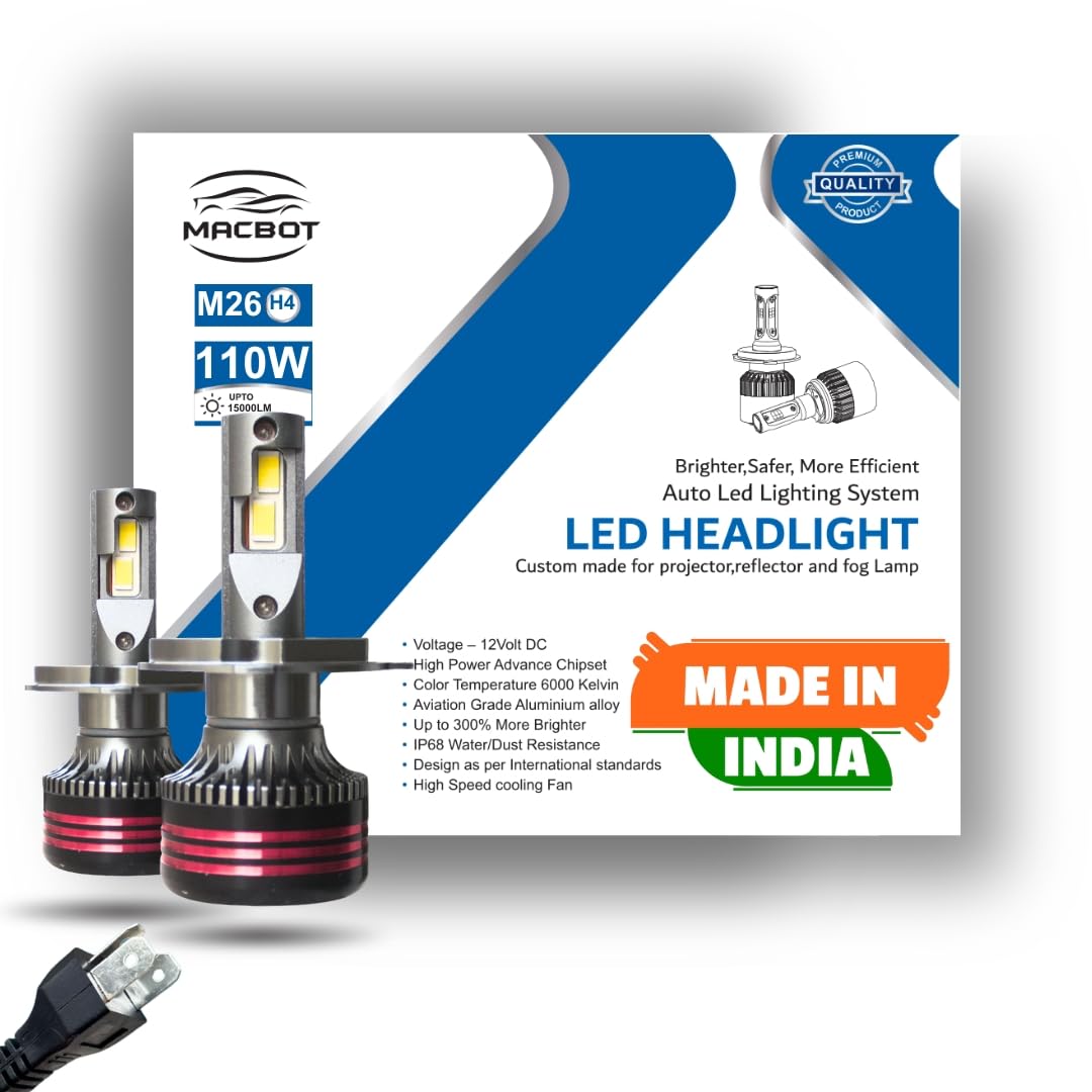MACBOT H4 Type LED Headlight Bulb 110 Watt M26-H4
