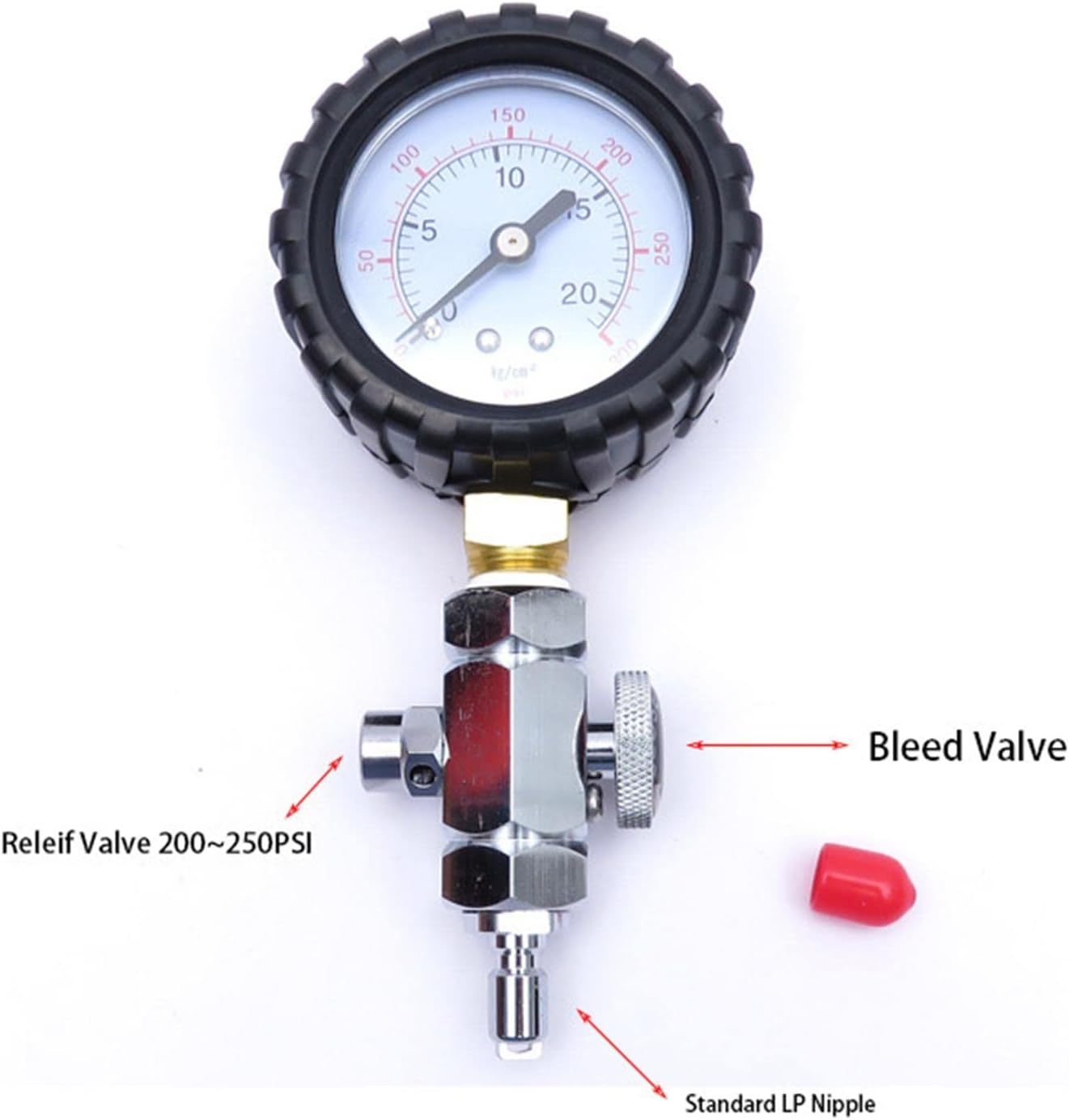 Scuba Diving Intermediate Pressure Gauge 300 PSI Scuba Dive Tank Regulator