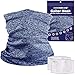 Cleanbreath Reusable Neck Gaiter with Filter Insert, Fashionable Cooling Face Covering Bandanas with Adjustable Snaps （3-Pack Comb3）