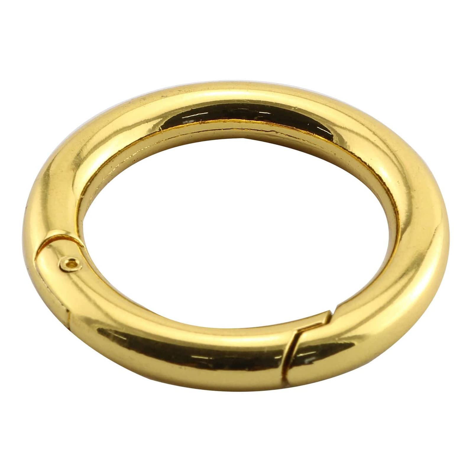 It Works Great 20mm OD Spring O Rings, Zinc Alloy Round Carabiner Keychain Spring O Rings Snap Clip Hook Binder Rings Buckle Fastener for Key Chains