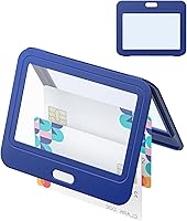 Vista 25 de Uniclife Paquete de 3 portatarjetas de identificación con ventanas de doble cara, funda vertical de plástico duro, bolsa protectora de tarjetas