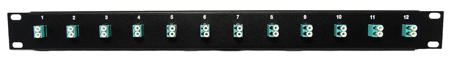 Ultra Spec Cables 12 Port LC Fiber Patch Panel Multimode (Loaded 1u) 19"