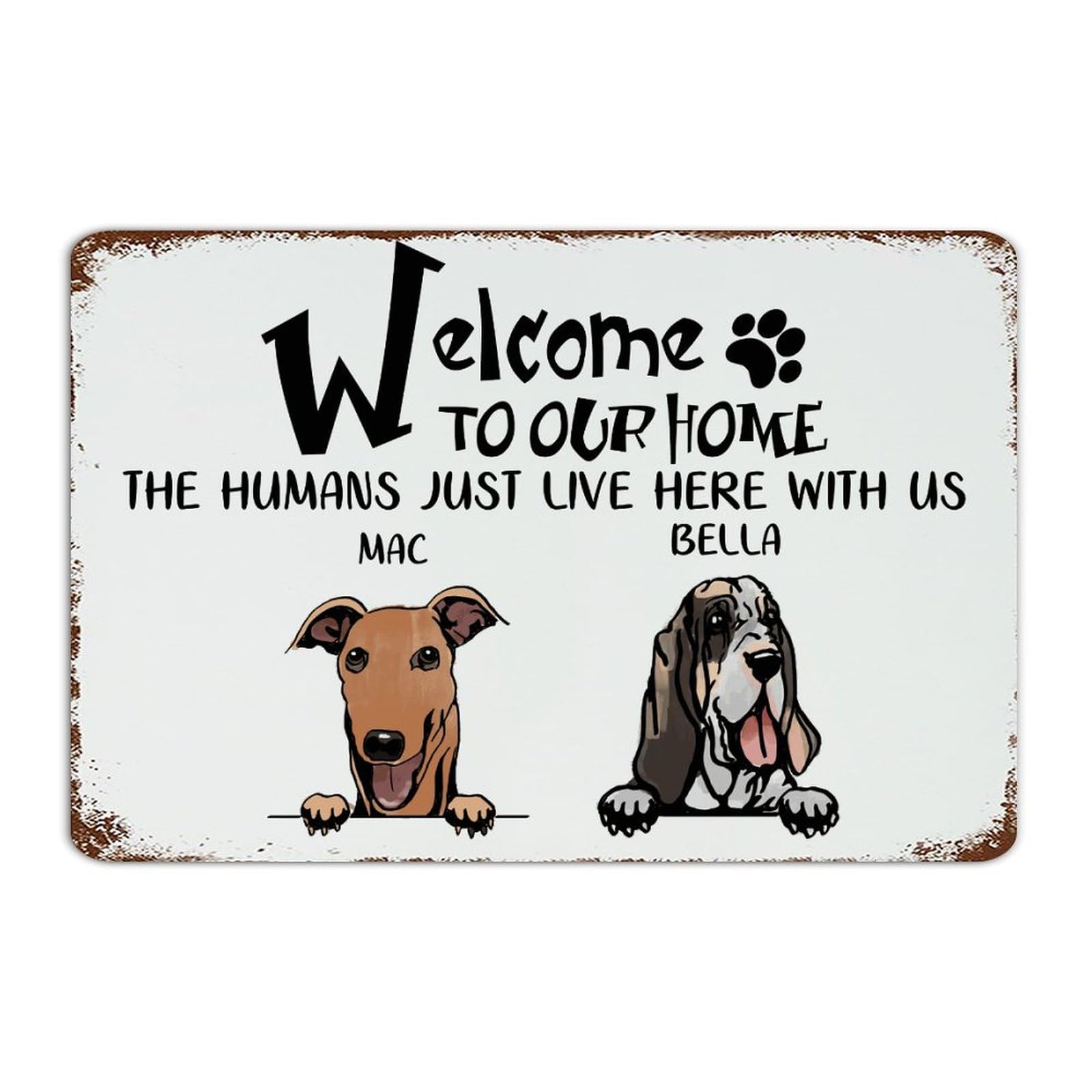 Plaque en métal Welcome cadeau personnalisé décoration murale aluminium pour salon