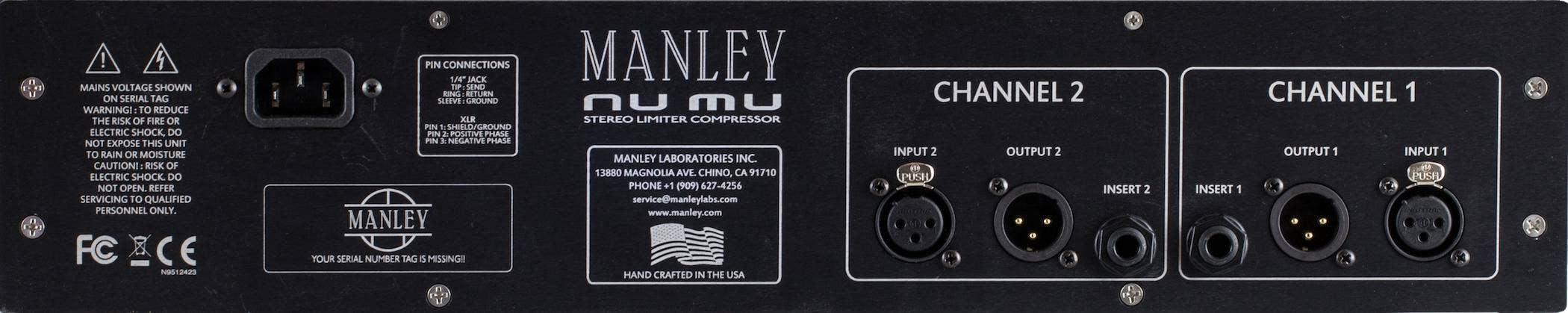 Amazon.co.jp: Manley Nu Mu ステレオリミッターコンプレッサー 