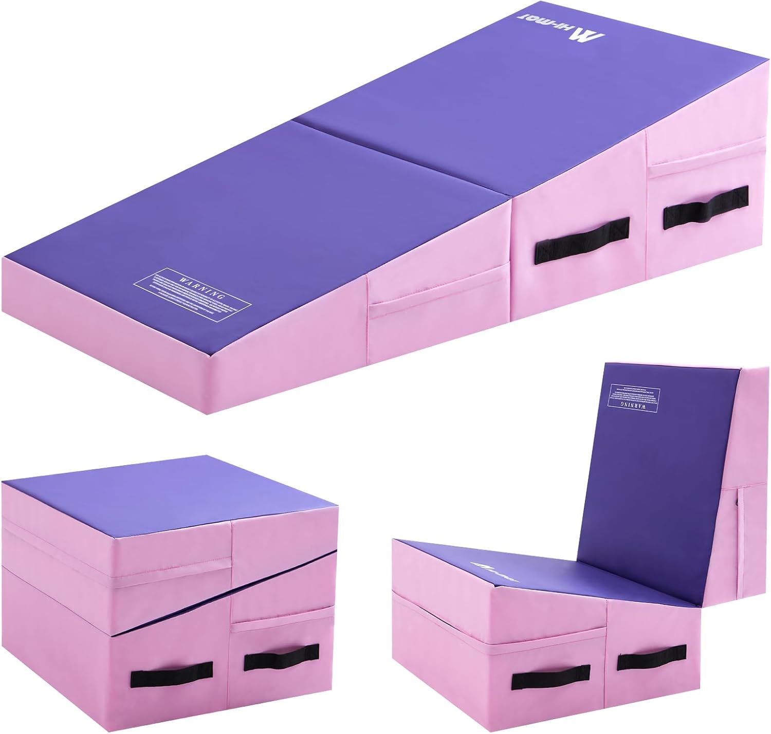 Gymnastics Cheese Mat Incline Wedge Mat, Folding Gymnastics Mat for Kids Tumbling, Indoor/Outdoor Skill Shape Training & Exercise equipment Home Gym Yoga