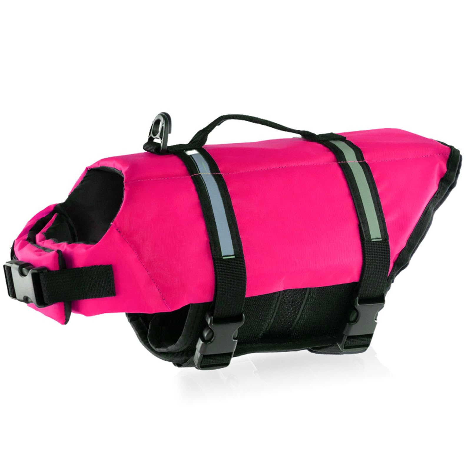 FANSU Dog Life Jacket Adjustable, Safety Floatation Vest Coat - Pet Life Preserver with Handle - For Swimming, Surfing, Boating - Hot Pink, M โ image 1