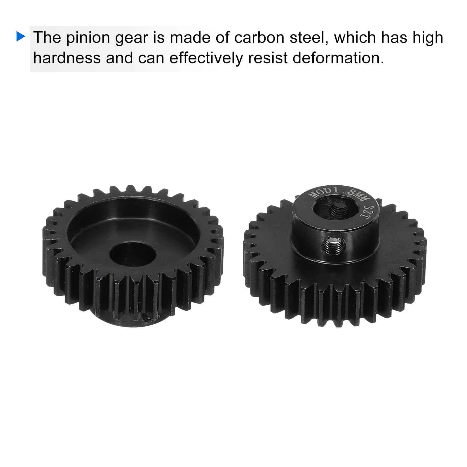 DMiotech M1 28T 29T 30T 31T 32T - Engranaje de motor de piñón endurecido de acero de 8 mm para motores sin escobillas de repuesto de coche RC, aplicaciones RC con 5 tornillos para bricolaje RC Boat