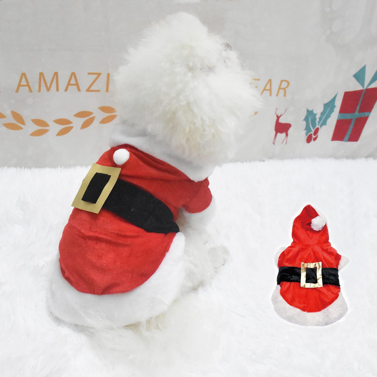 Christmas Dog Clothes for Dogs Chihuahua Winter Dog Christmas Costume Pet Clothes Warm Pet Cat Hoodie Coat Clothing