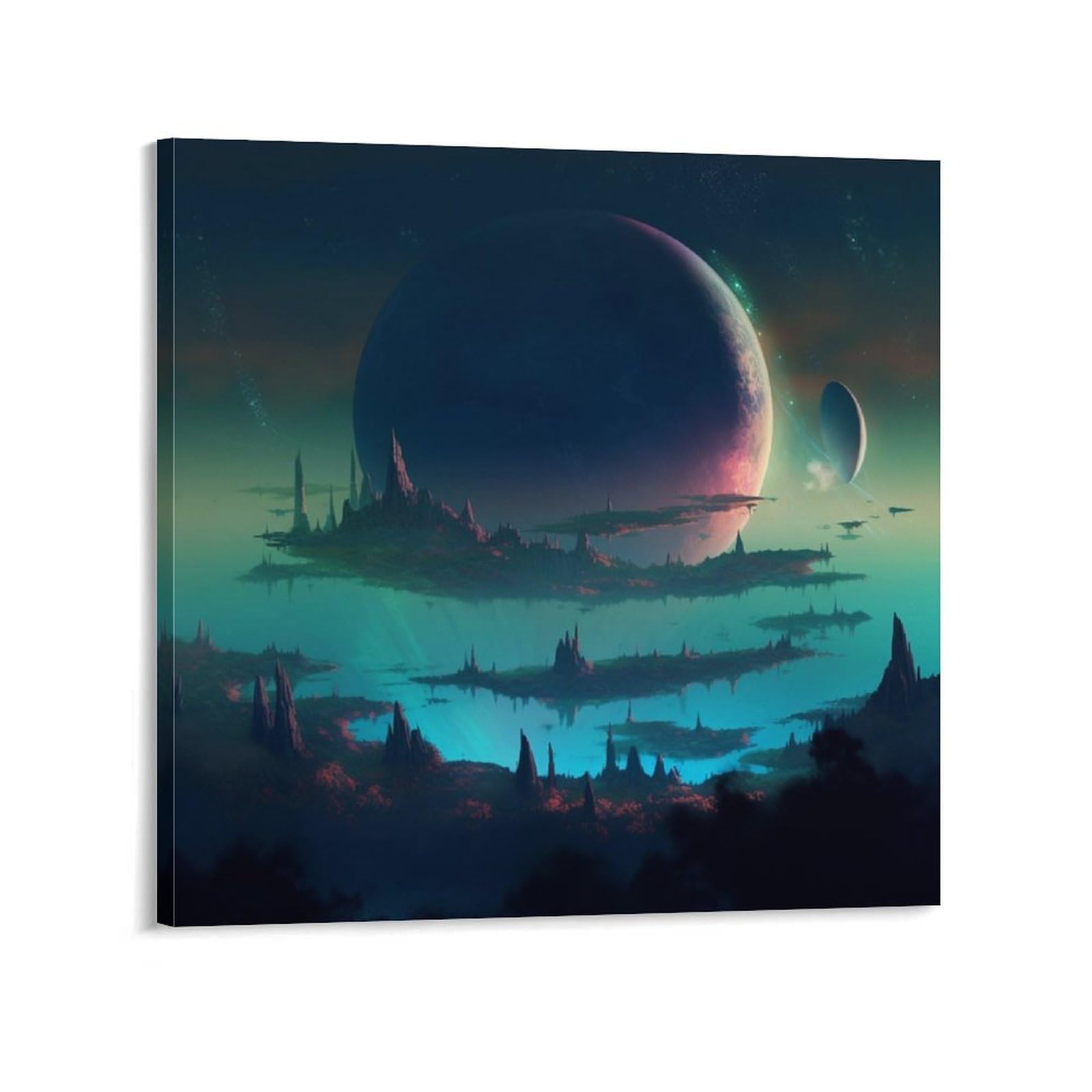 Art Planet World Canvas Wall Art for Bedroom 24x24inch(60x60cm) Canvas Prints Artwork for Walls Modern Picture Artwork Painting for Living Room Aesthetic Wall Paintings for Bathroom Kitchen Office Dec