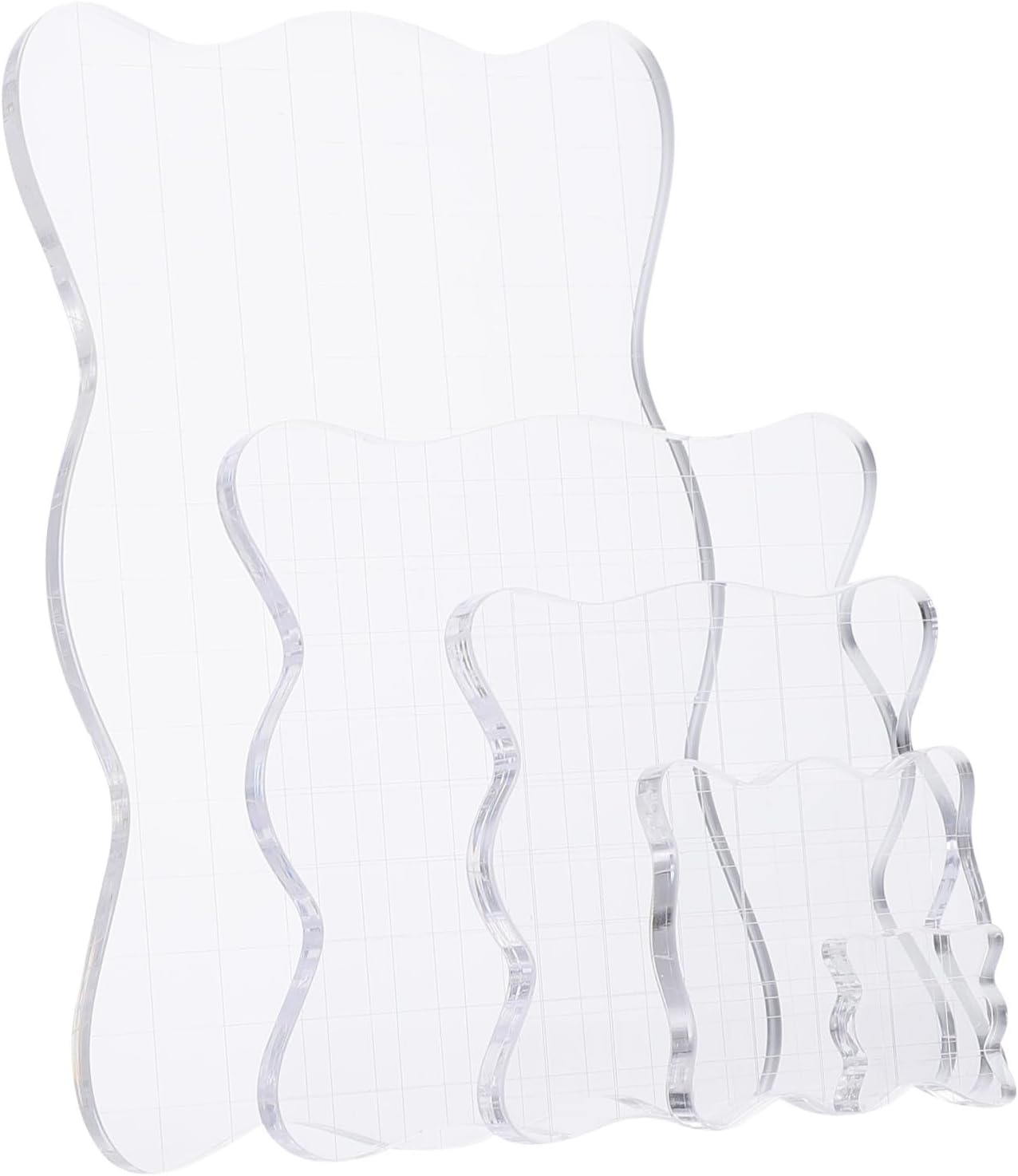 5Pcs Acrylic Stamp Blocks and DIY Stamp Handles Scrapbooking Tools for Crafts and Cardmaking