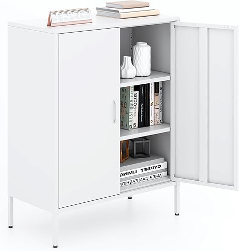 Miniatura 21 de Armarios de Almacenamiento de Metal Casillero con Barra para Colgar y Estantes Ajustables, Armario de Almacenamiento de Acero para Ropa de 71'' para