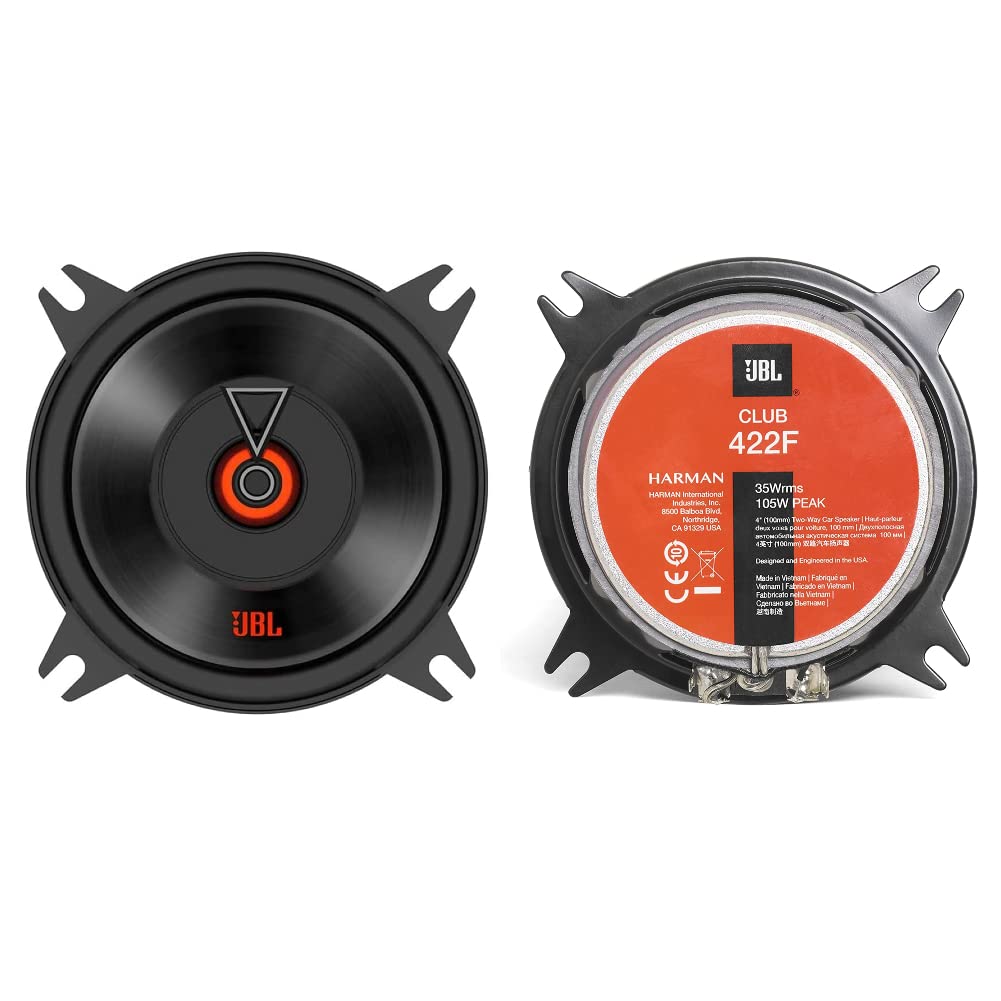 2 x CLUB 422F 2-Way Coaxial Speakers 10 cm 100 mm Diameter 4 Inch