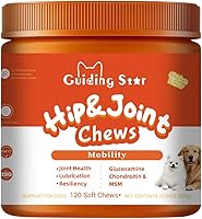 Vista 1 de Suplemento de cadera y articulaciones para perros, glucosamina para perros, soporte de movilidad, flexibilidad y comodidad, suplemento de cadera