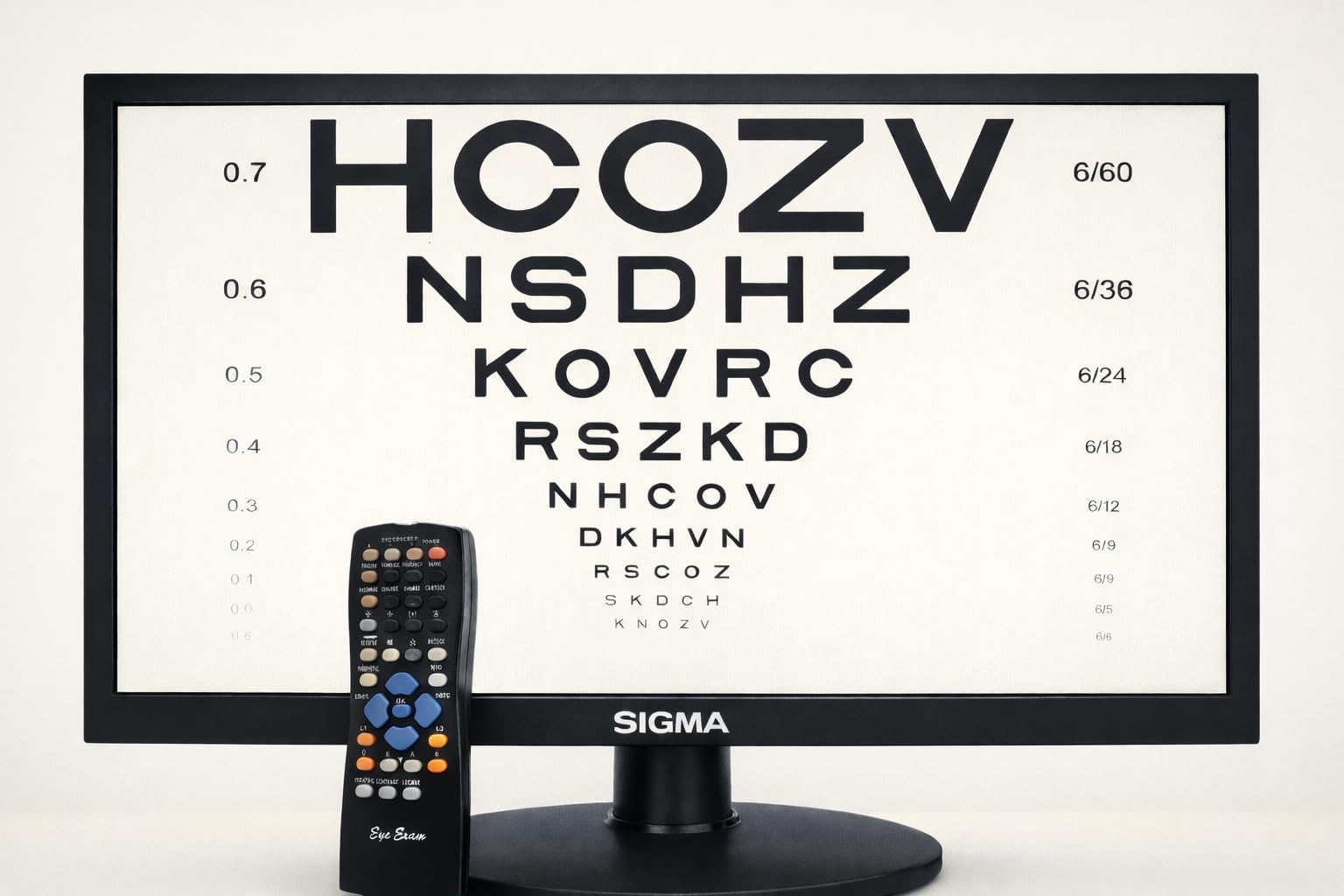 Digital LED Visual Acuity Chart 20 inch monitor