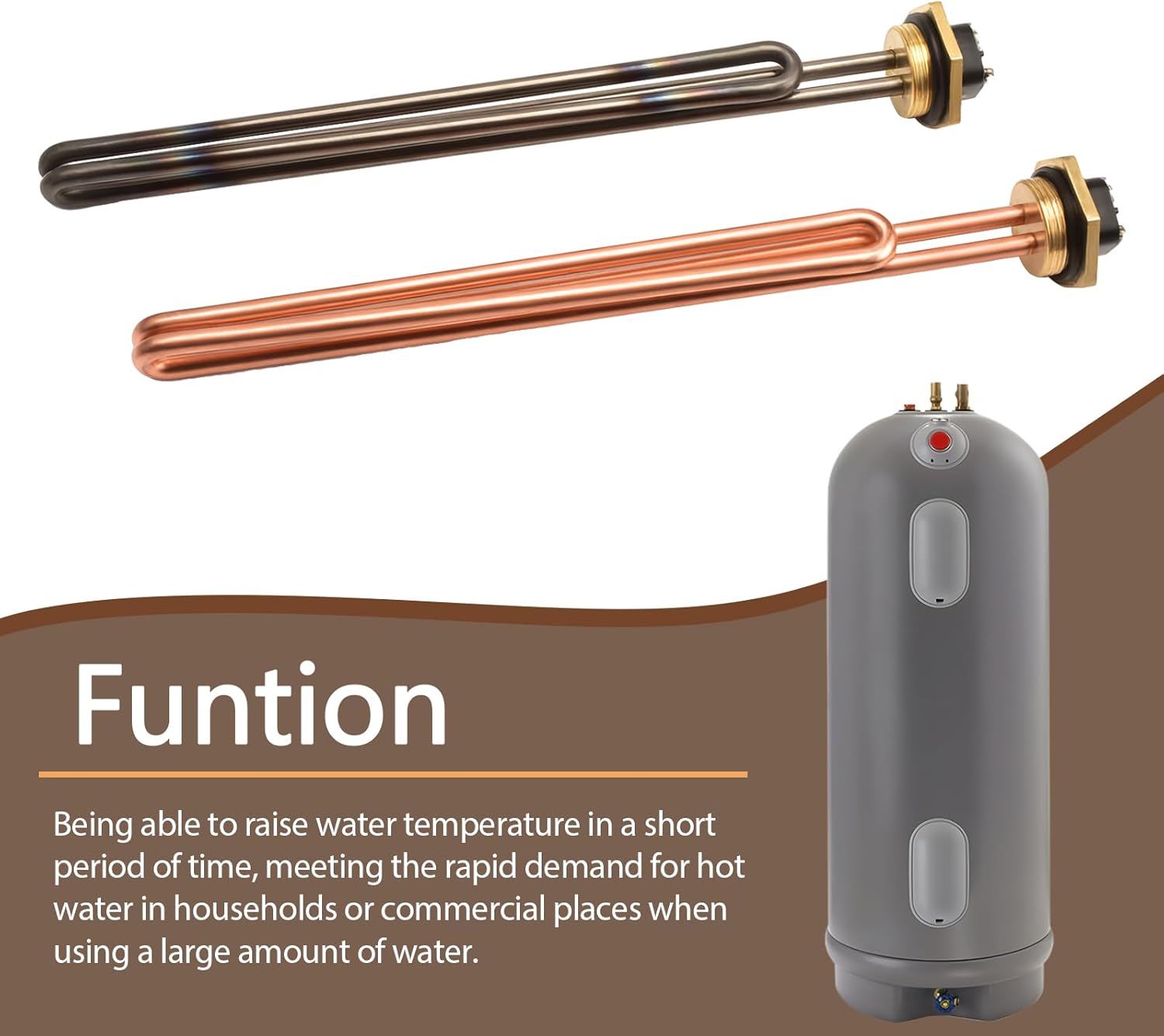 SP213670 4500W Titanium and SP610160 4500W Copper Water Heater Elements