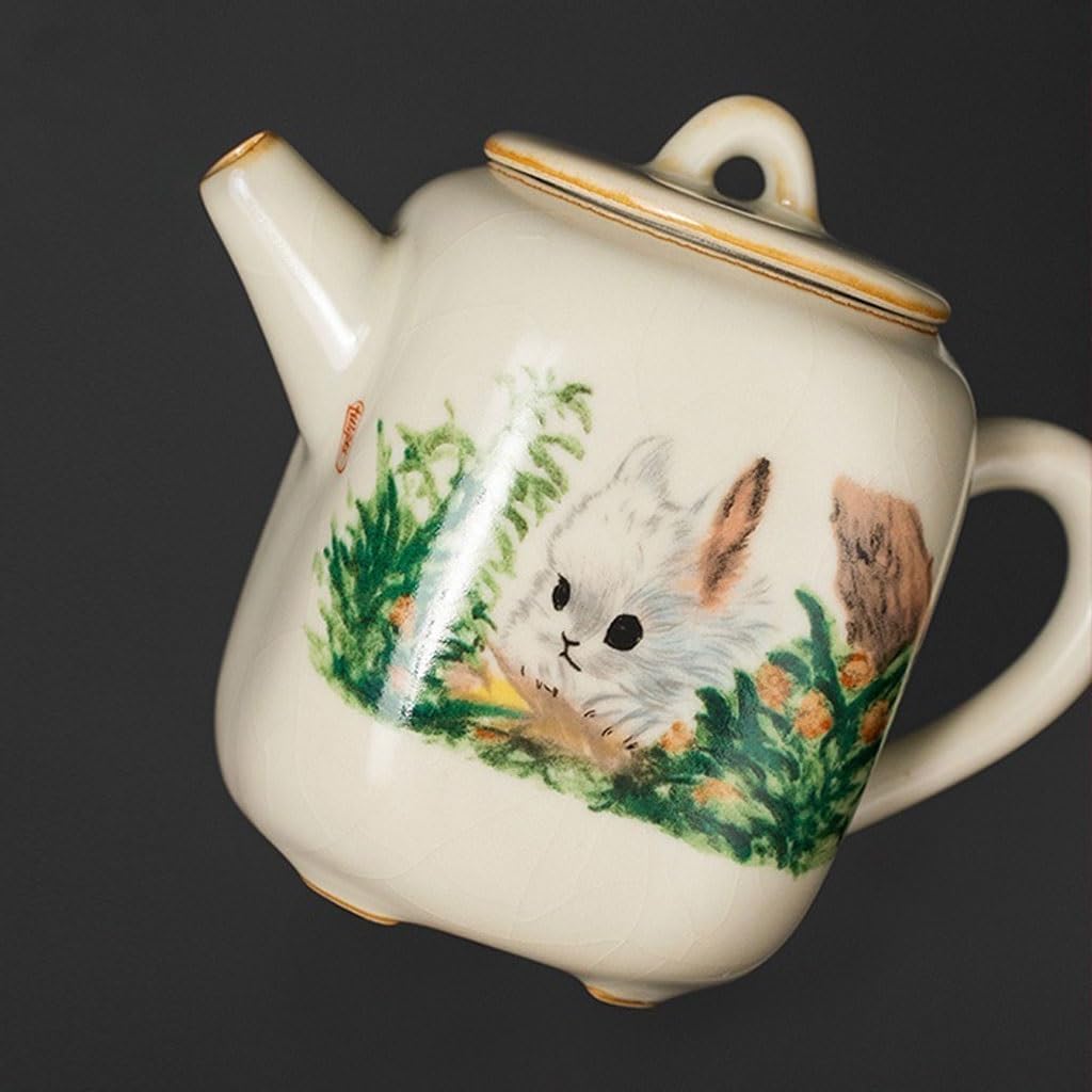 Ceramic Teapot Kung Fu Tea Set 180ML Household Tea Kettle Exquisite Tea Brewing Pot Single Pot Tea Pot Ceramic