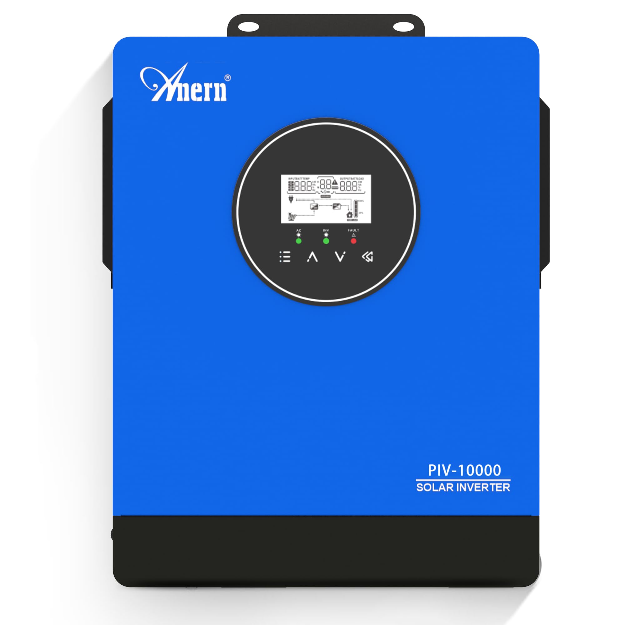 Anern 10000W Inverter solare ibrido 220V/230V CA Inverter fotovoltaico con 2 ingressi MPPT, PV max. 13500W, supporto Wi-Fi, per pompa dell'acqua、Generatore、Pannelli solari，Funziona Senza Batteria