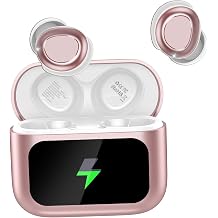 Earbuds Bluetooth 5.4 in Ear Sleep Headphones, Small Design Mini Sleep Earbuds for Side Sleepers with Sleep Mode, 48H Playtime Sleep Earphones Clear Calls, Peachrose