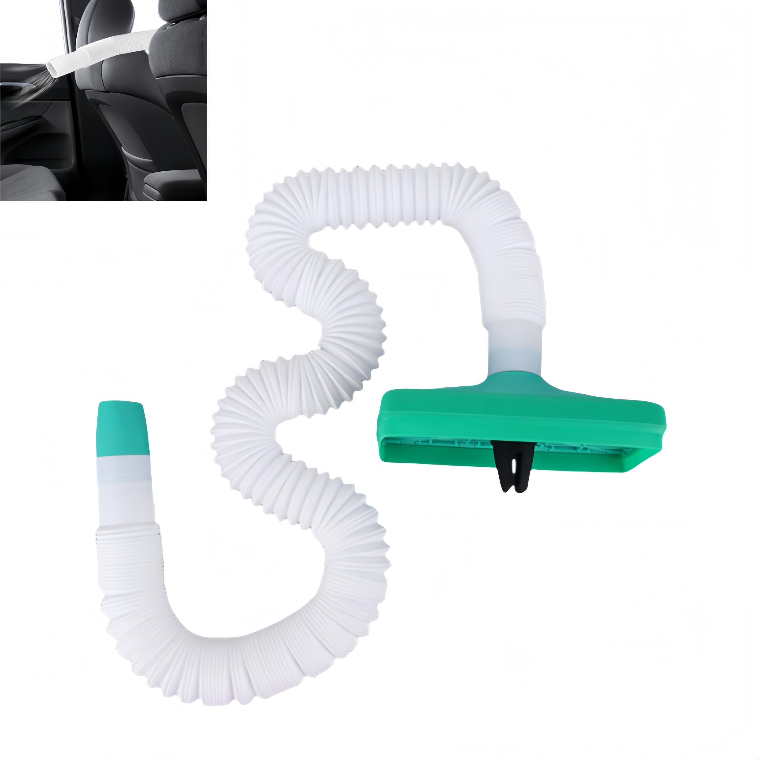 Aria Condizionata Per Auto - Tubo Prolunga Bocchetta 85/157cm per Cani in Auto, Tubo Flessibile Estensibile Condizionatore Universale ，Prolungatore Sfiato Aria Fredda Posteriore (Bianco, 157)
