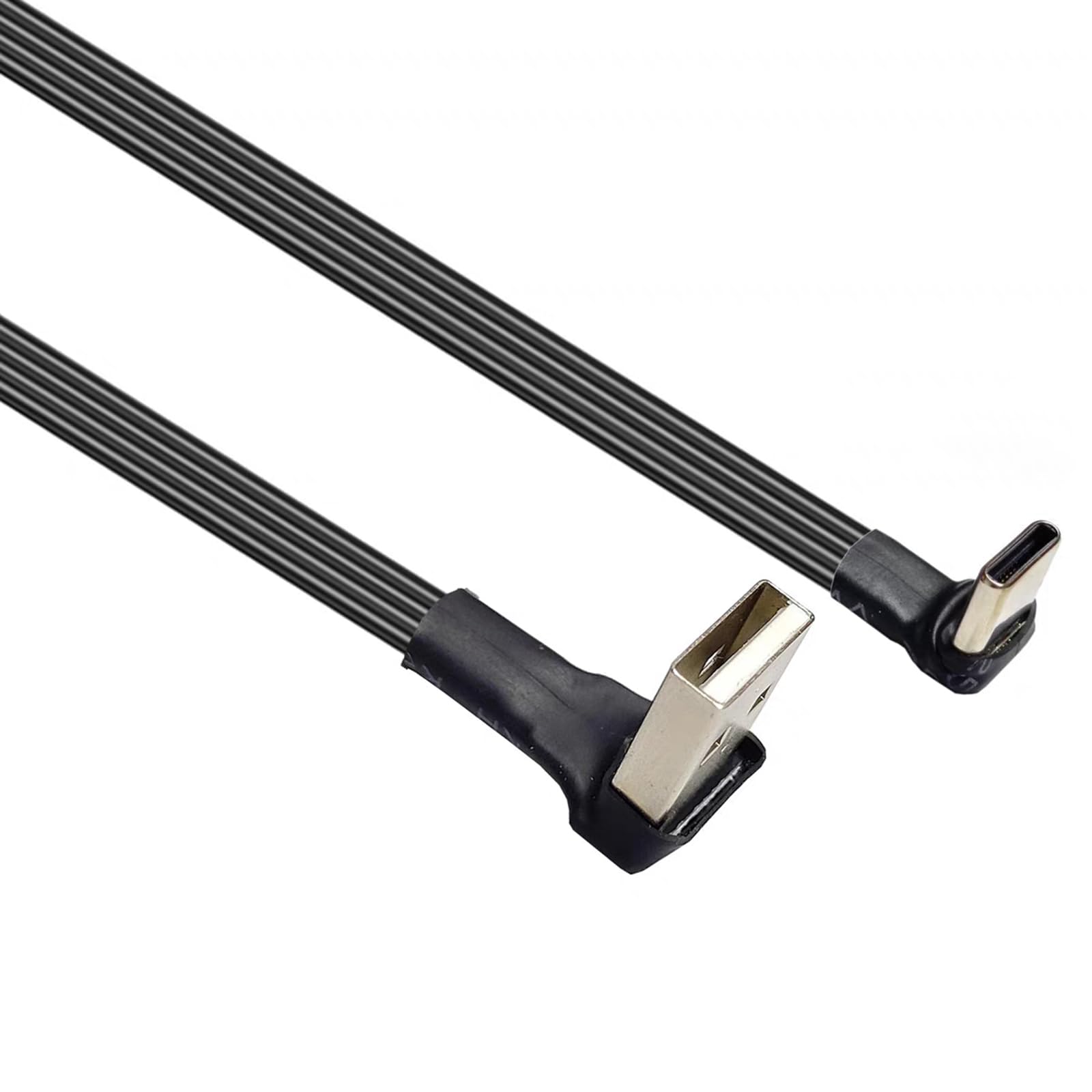 yanwuwa Up & Down Elbow USB C Type C to USB Left & Right Angled Data Charging Cable for Narrow Space 10W 480Mbps to Cable