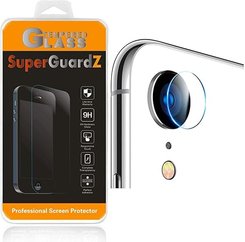Paquete de 3 para lente de cámara trasera de iPhone XR, protector de pantalla de vidrio templado, SuperGuardZ, 9H, 0.012 in, arañazos, antiburbujas,