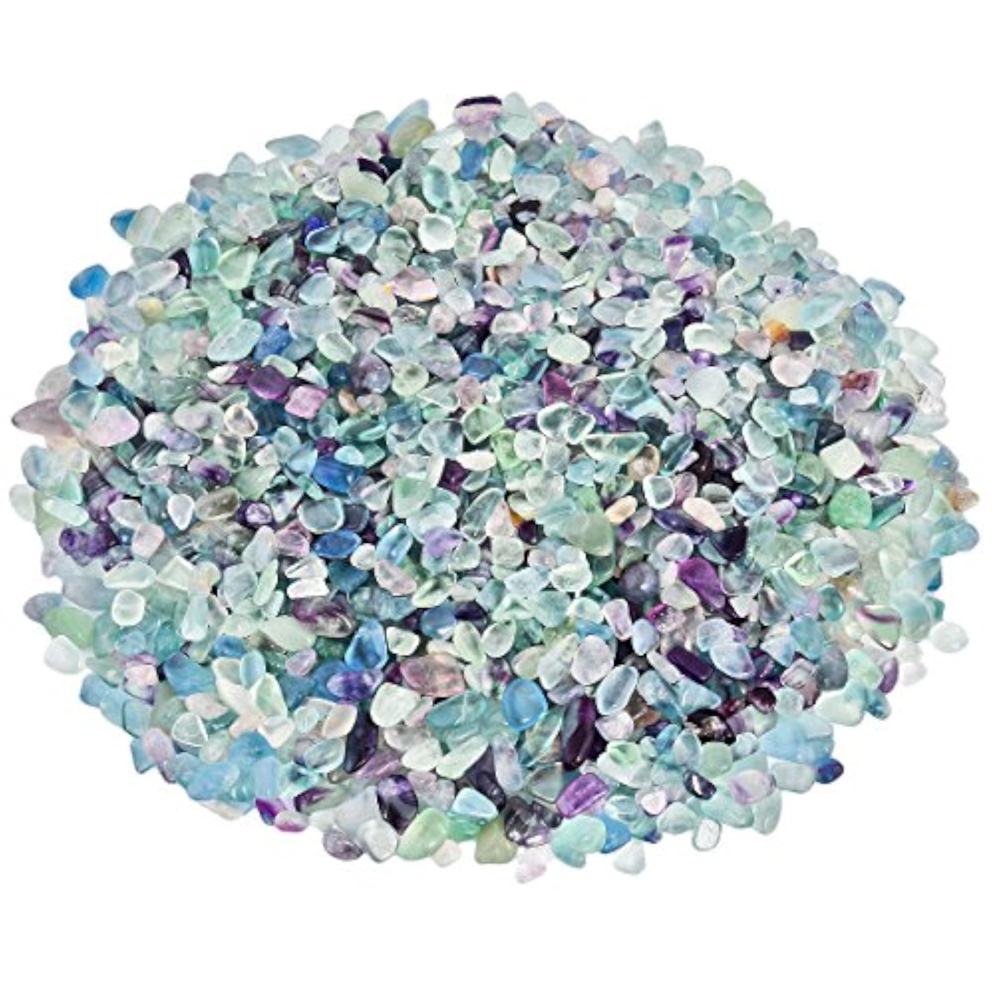 Fluorite Tumbled Chips Stone Crushed Crystal Quartz Pieces, Irregular Shaped Stones