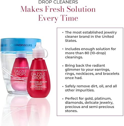 Miniatura 2 de CONNOISSEURS Dazzle Drops, solución limpiadora de joyas, 1 onza