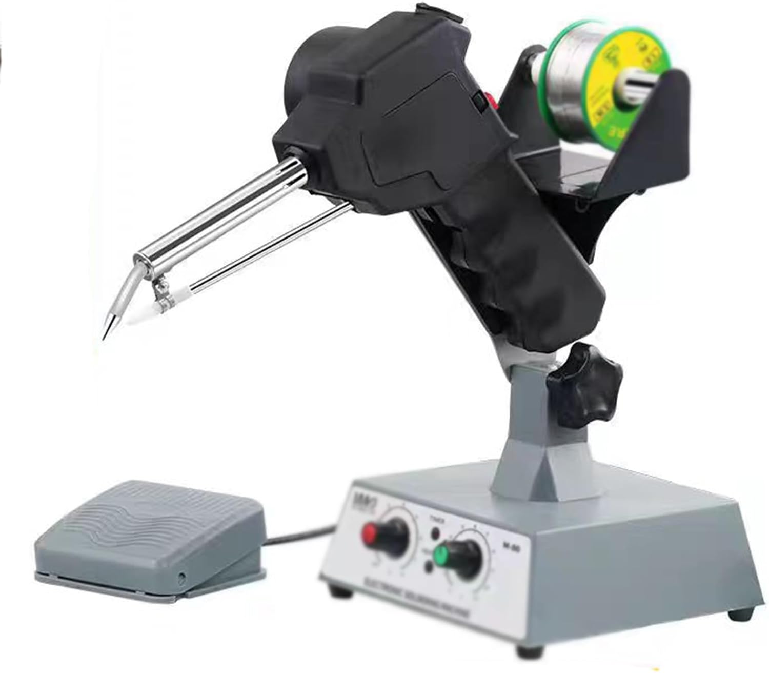 External heating 80W foot-operated soldering gun, semi-automatic solder feeding gun, temperature-adjustable electric soldering iron, industrial foot-operated
