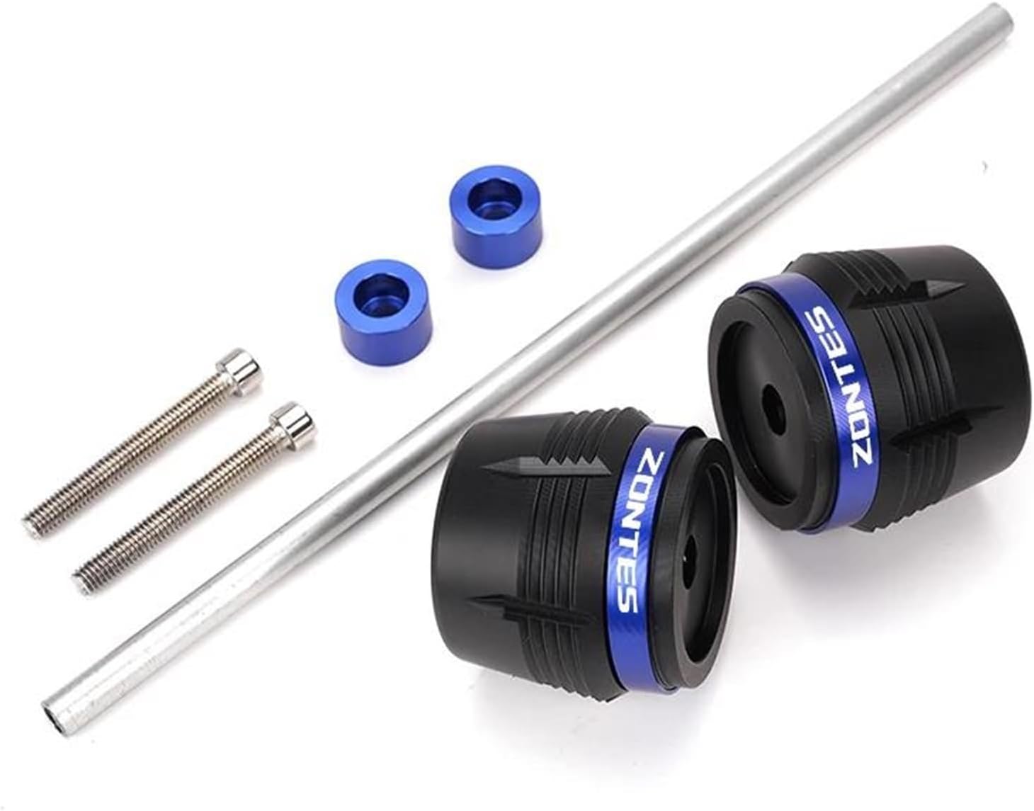 Motorcycle Accessories Front Spindle Bobbins Axle Wheel Fork Sliders Crash Protector for Zontes 350D 350E 350M (Color : Front Wheel-Blue4)