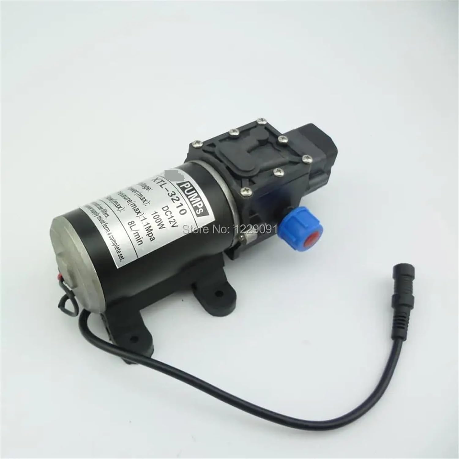 DC 12V 100W Micro Electric Diaphragm Water Pump Automatic Switch 8L/min High Pressure Car Washing Spray Pump(Pressure switch type,24V)