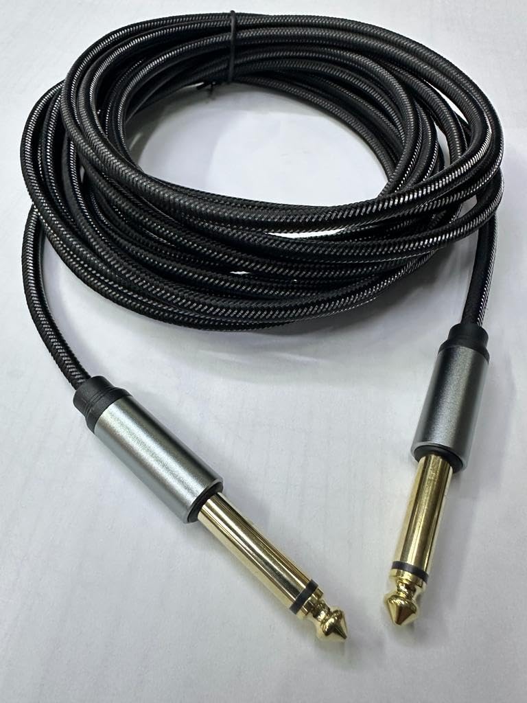 5 metre 6.3 mm mono amfi kablosu 5 metre 6.3 mm to 6.3 mm kablo