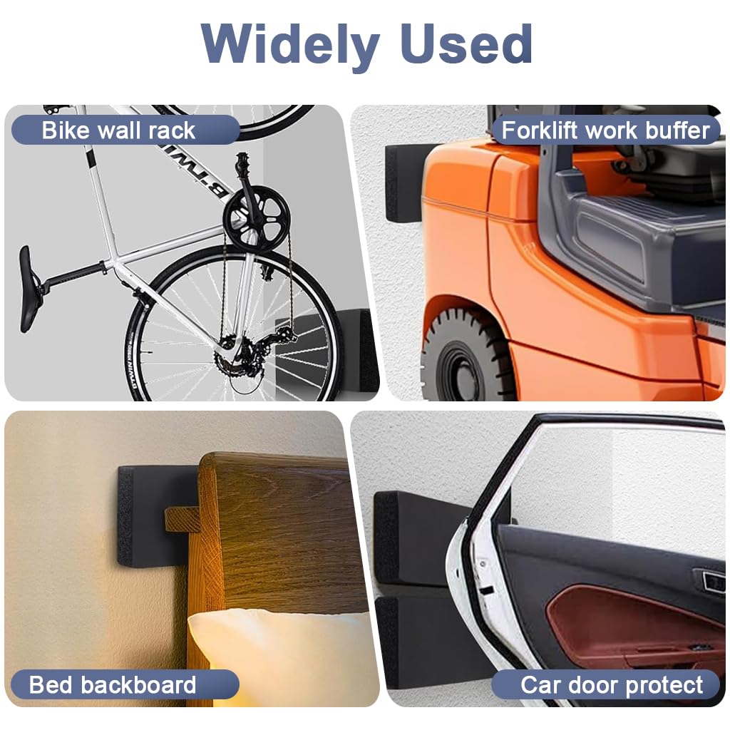 STHIRA 4Pcs Garage Wall Protector 30x10×2 cm Rubber Block EVA Pad — Amazon image 7