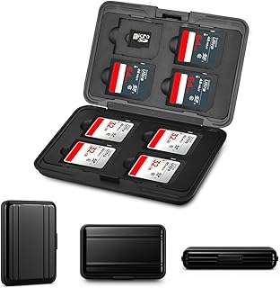 T Tersely Digital Storage Aluminum Case – 8 Slot Waterproof Dustproof Shockproof Memory Card Carrying Box for SD/SDHC/MMC/...