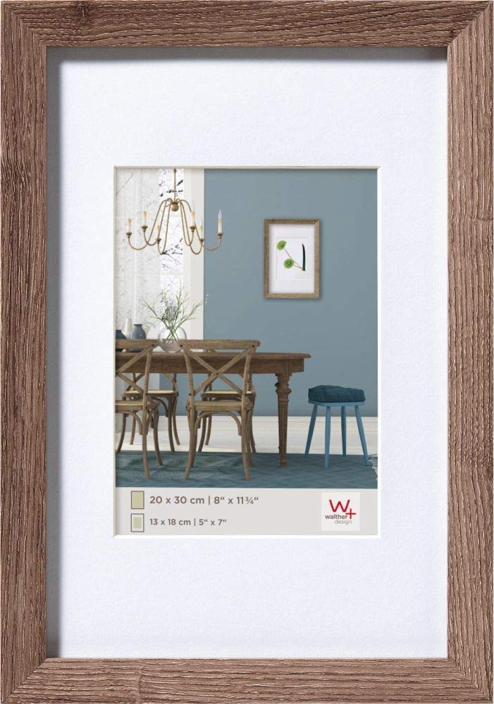 walther design Noce 18 x 24 cm con passe-partout, Cornice Legno Fiorito EF824N