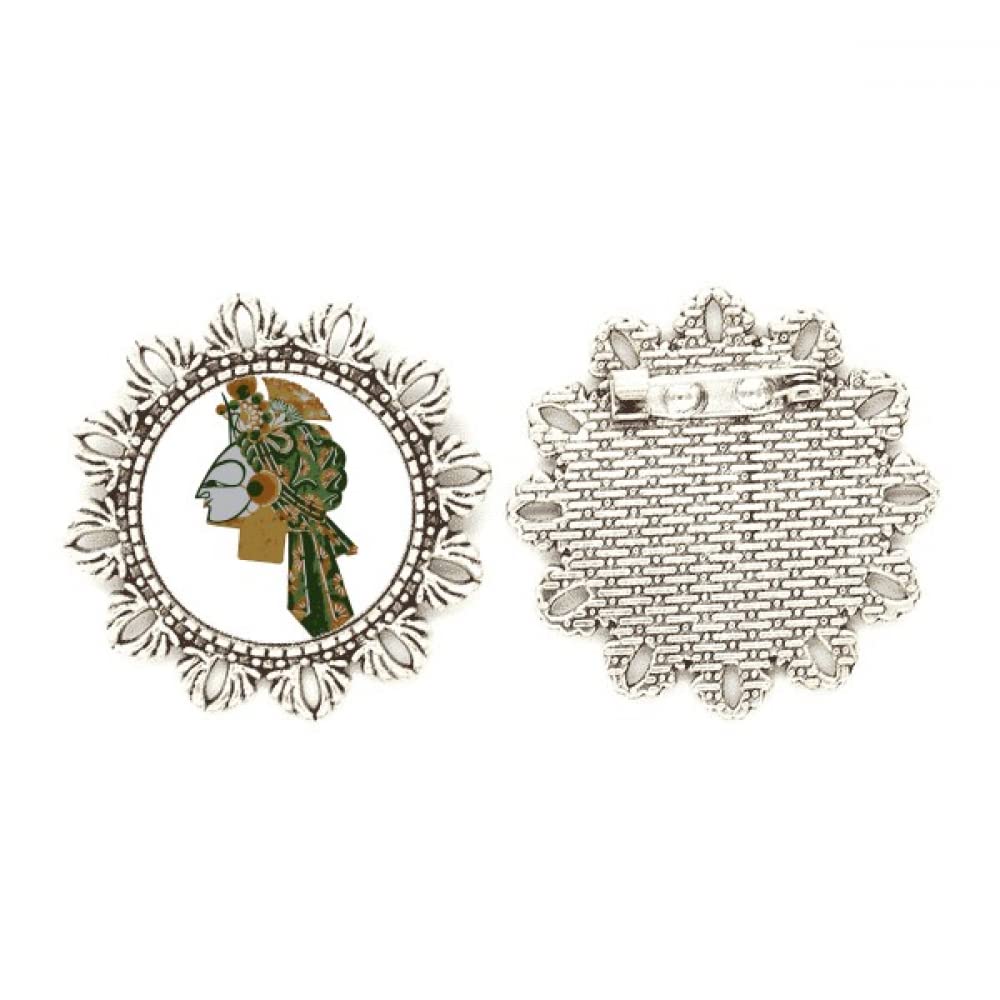 Broche chino tradicional de sombras chinas accesorio unisex de tamaño mediano 4