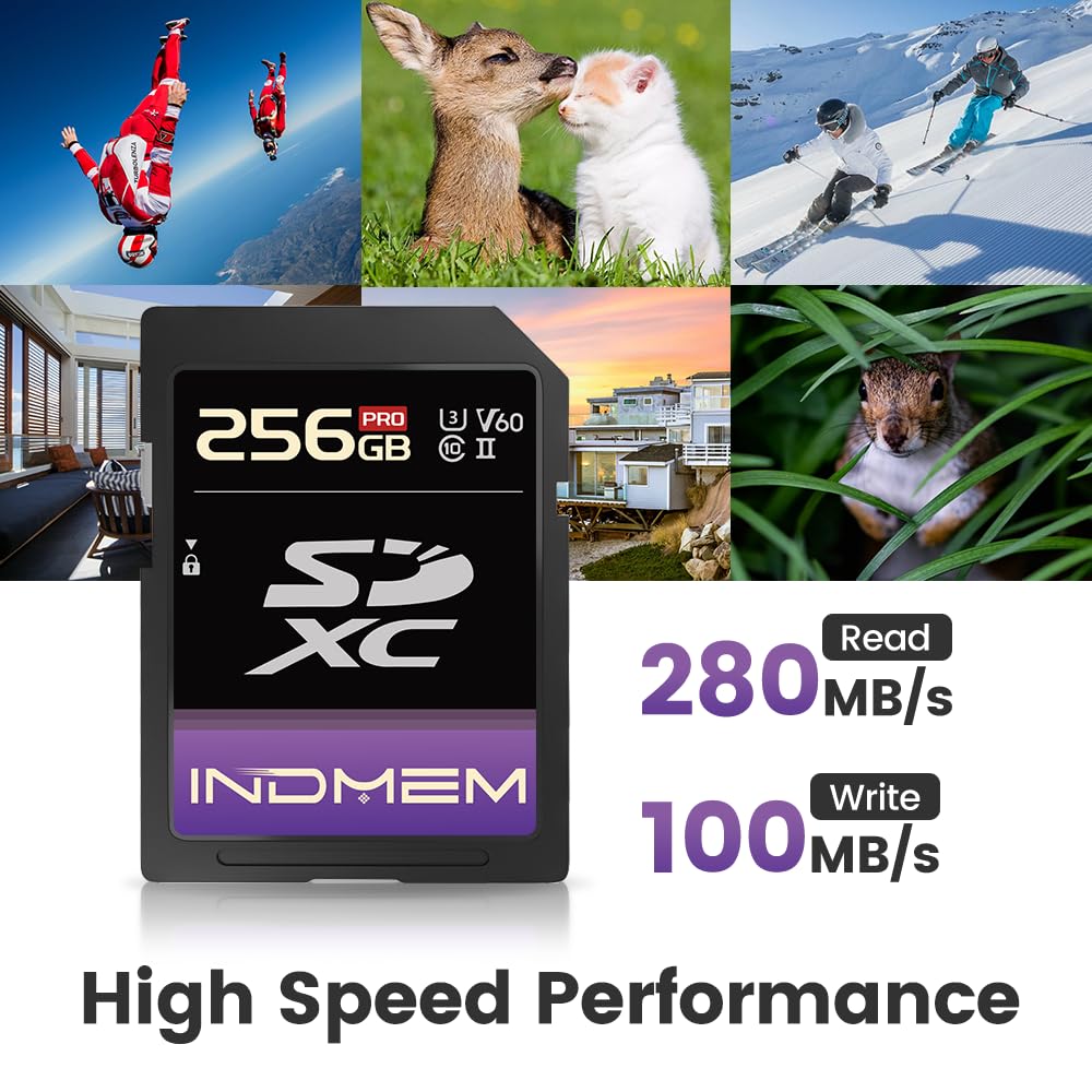 Amazon.com: 256GB SD Card UHS-II V60 U3 SDXC Memory Card, High