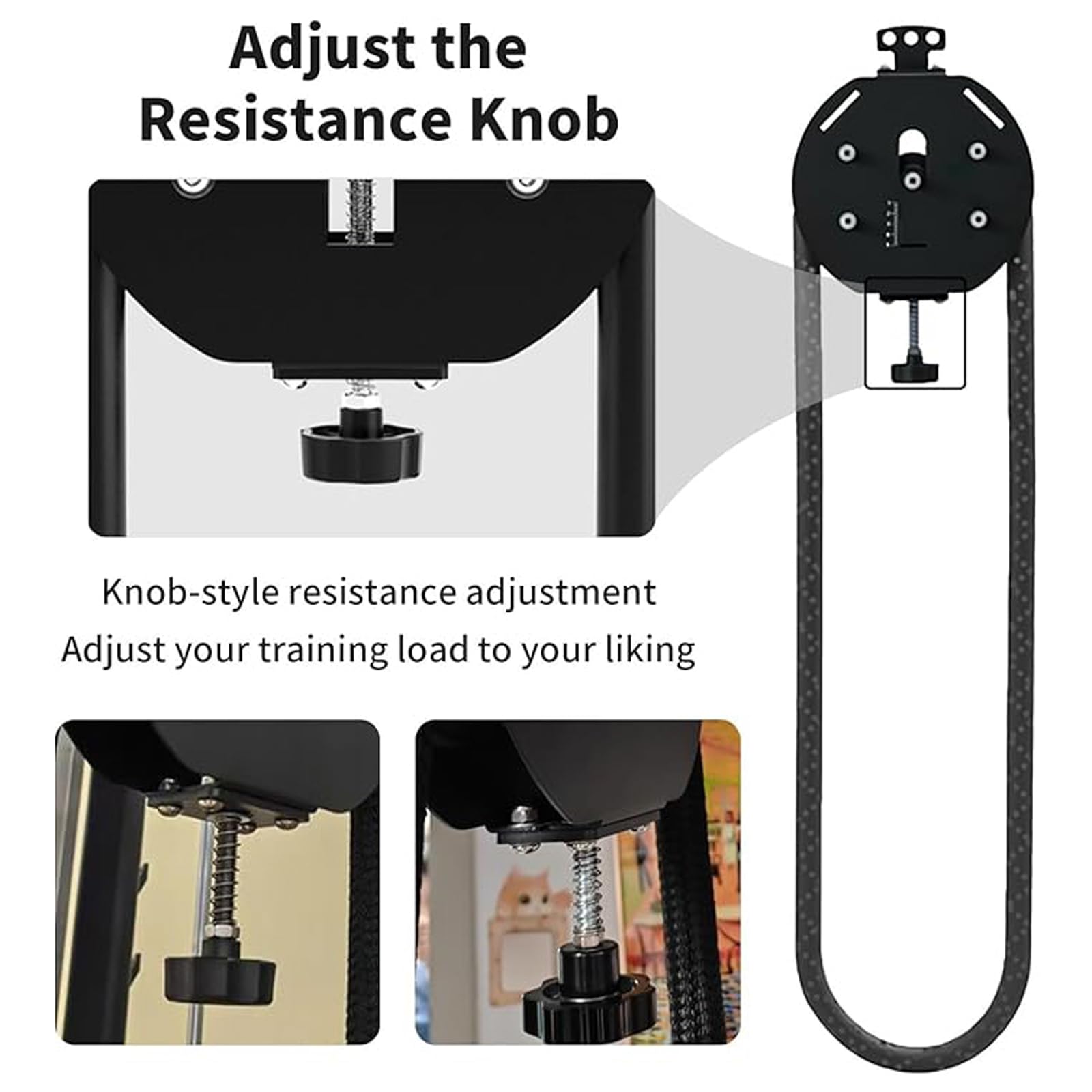 Genérico Entrena Dor De Poleas, Equipo De Gimnasio para Colgar Y Hacer Ejercicio, Sistema De Polea con Cable De Resistencia Ajustable, para Quienes Buscan Un Entrenamiento De Fuerza Progresivo