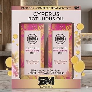 SAPANI MXA Cyperus Rotundus Natural Body Hair Reduction Oil, Slows Regrowth, Moisturising, Suitable for All Skin Types, 30... Price In India