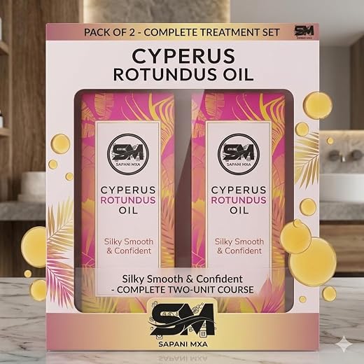 SAPANI MXA Cyperus Rotundus Natural Body Hair Reduction Oil, Slows Regrowth, Moisturising, Suitable for All Skin Types, 30...