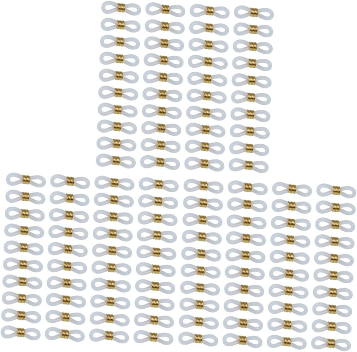 300pcs Gold Filled Chain Bulk Lanyard Accessories Men Eyeglass Chain for Glasses Silicone Ring Fixing Holder