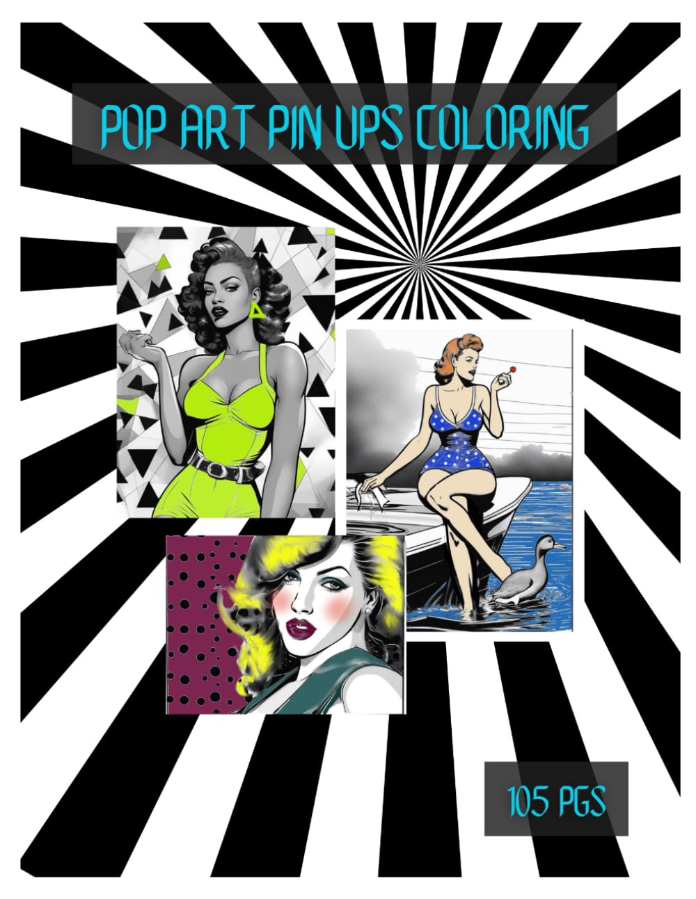 Pop Art Pin Ups Coloring