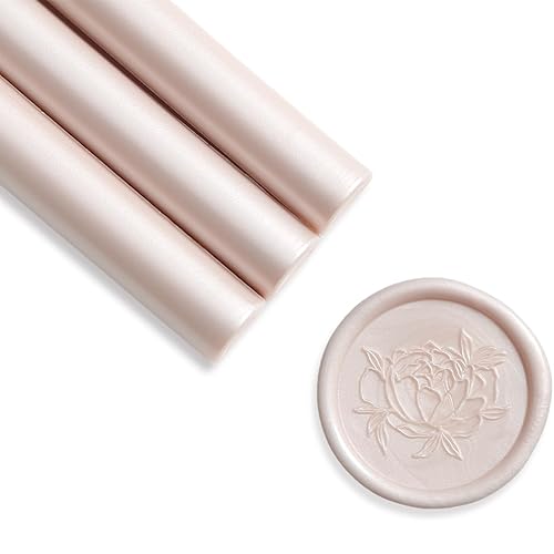 Miniatura 1 de UNIQOOO Varillas de cera para sellar con pistola de pegamento para sello de cera, champán, ideal para invitaciones de boda, sobres de tarjetas,