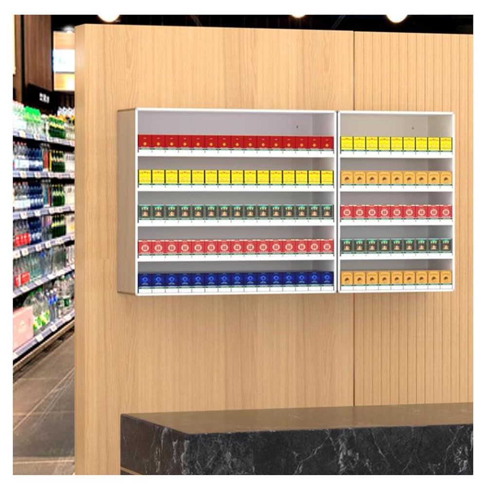 Vitrine à cigarettes murale pour organiser le comptoir sans encombrement